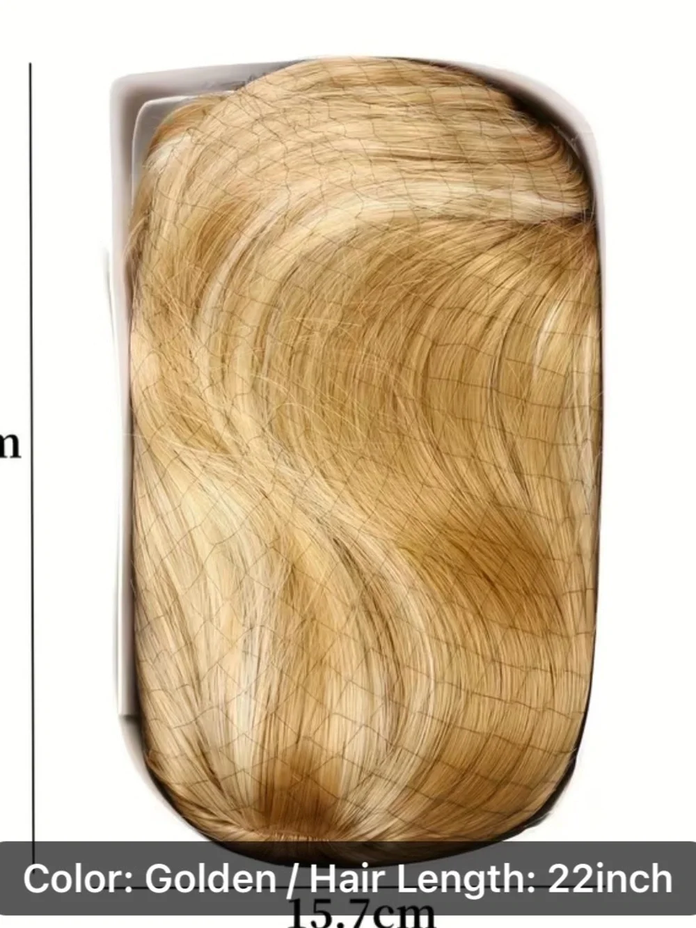 Golden Long Wavy Women's Wig - Stylish Blonde Hair